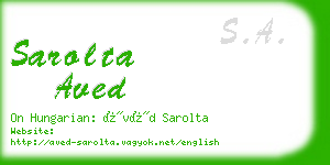 sarolta aved business card